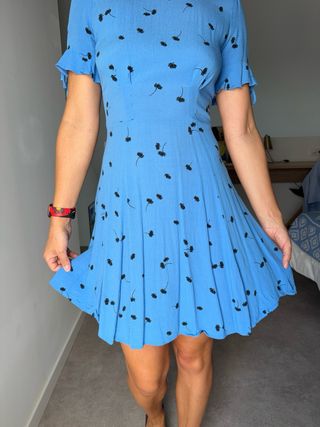 Vestido Verano Azul Estampado Floral Talla XS