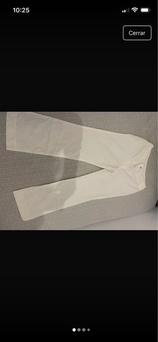 Pantalón ancho mujer blanco