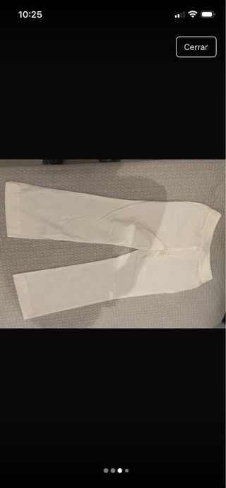 Pantalón ancho mujer blanco