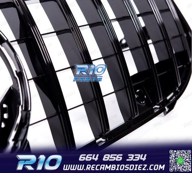 PARRILLA MERCEDES CLA W117 13-16 LOOK AMG GTR NEGRO BRILLO