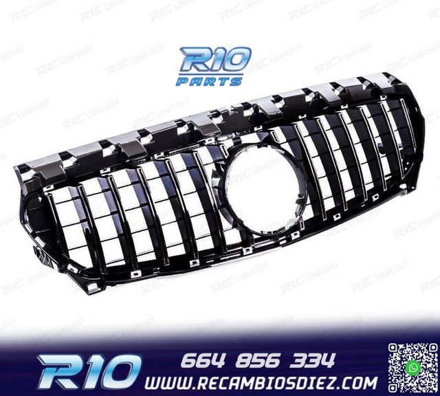 PARRILLA MERCEDES CLA W117 13-16 LOOK AMG GTR NEGRO BRILLO