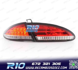 PILOTOS SEAT LEON 04-09 1P LED ROJO CROMO