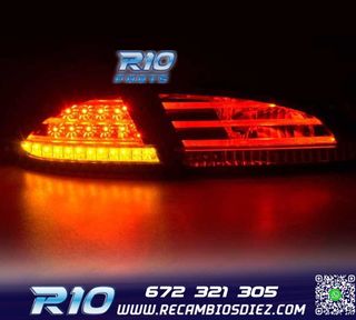 PILOTOS SEAT LEON 04-09 1P LED ROJO CROMO