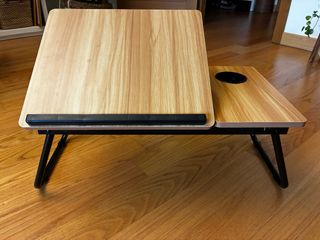 Mesa Cama/Sofá Plegable Madera y Metal