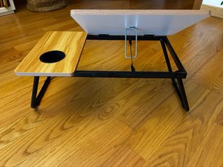 Mesa Cama/Sofá Plegable Madera y Metal