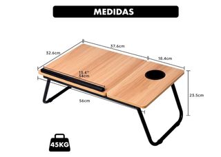 Mesa Cama/Sofá Plegable Madera y Metal