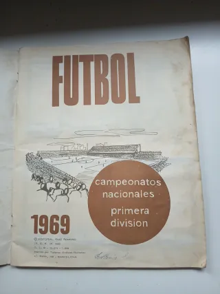Álbum cromos fútbol 1969