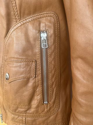 Cazadora de cuero Lujans marrón