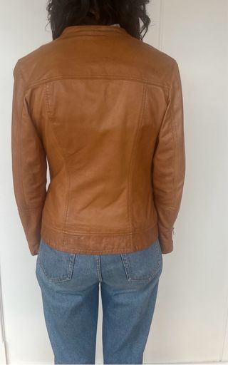 Cazadora de cuero Lujans marrón
