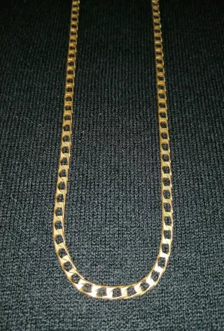 Cadena Plana Maciza Oro 18k