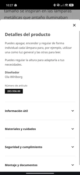 Lámpara de pie moderna 3 focos