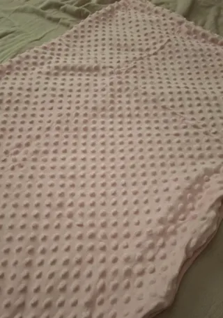 Manta pesada bebe rosa regalo recien nacido