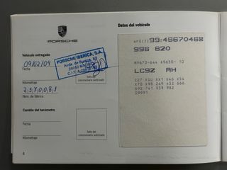 Porsche 911 Turbo Cabrio, 2004, nacional, libro