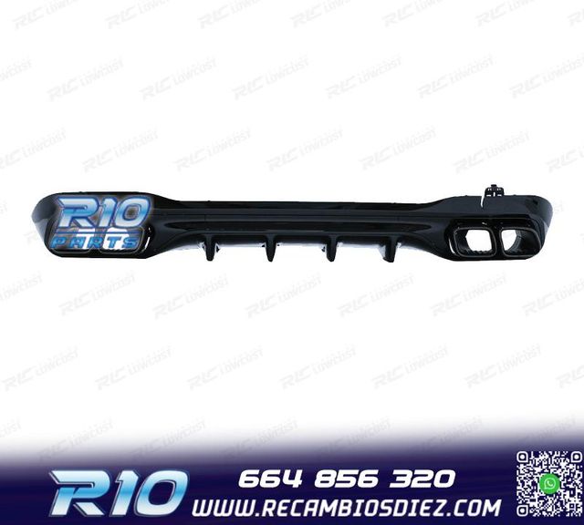 DIFUSOR MERCEDES W206 AMG 21- LOOK C63 + COLAS ESCAPE NEGRO