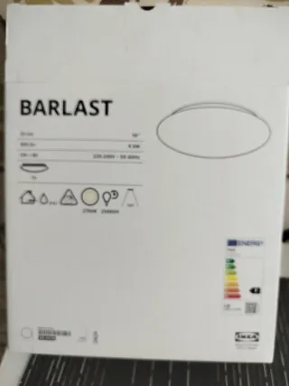 Plafón LED IKEA BARLAST 2700K