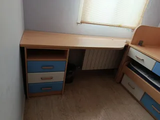 Dormitorio,cama doble  nido juvenil con cajones