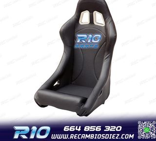 KIT ASIENTO BAQUET UNIVERSAL NEGRO PIEL ESTILO EVO