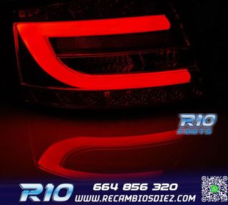 PILOTOS AUDI A6 C6 04-08 SEDAN LED NEGROS 7PIN