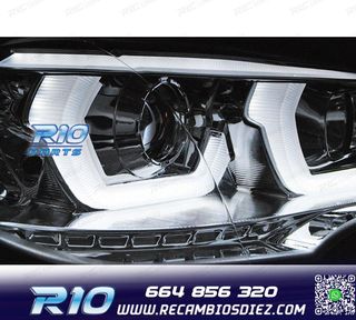 FAROS BMW X5 E70 07-13 LED OJOS ANGEL CROMADOS