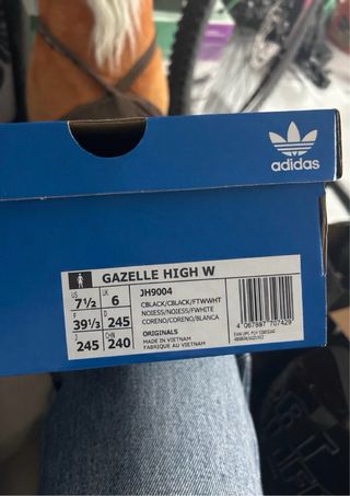 Adidas Gazelle Plataforma Negras Talla 39