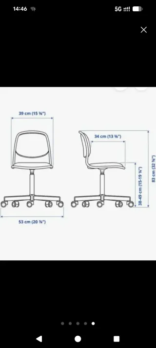 Silla infantil Ikea blanca y gris