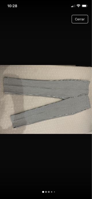 Pantalón mujer rayas blanco y negro