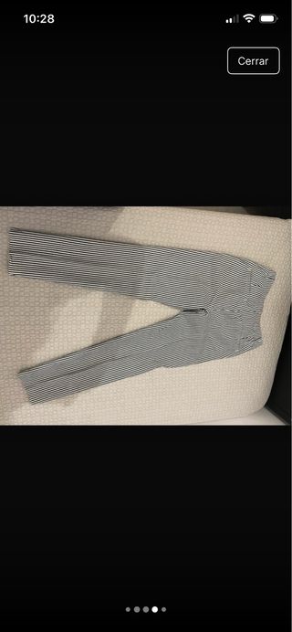 Pantalón mujer rayas blanco y negro