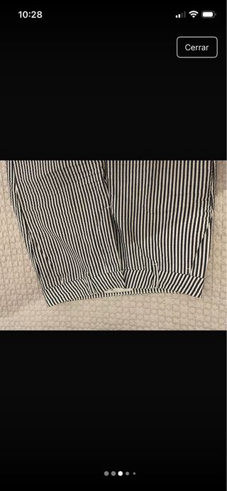 Pantalón mujer rayas blanco y negro