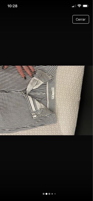 Pantalón mujer rayas blanco y negro