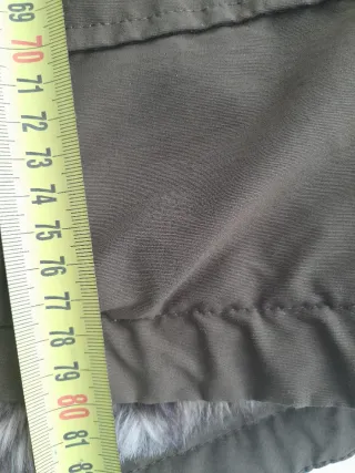 Parka Mango verde ocuro talla M forro peluche