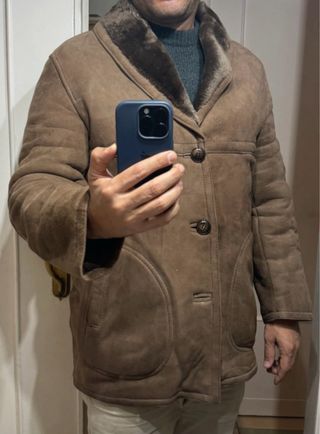 Abrigo de piel de mouton vuelta.