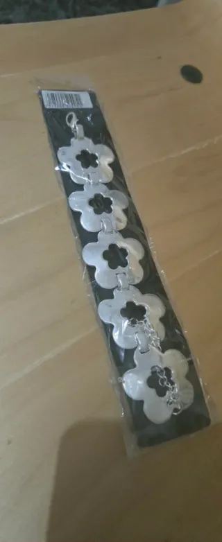 Pulsera Plata Flores Neosilver Nueva