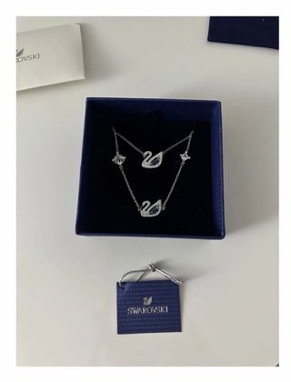 Conjunto Collar y Pulsera Swarovski Cisne Azul