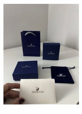 Conjunto Collar y Pulsera Swarovski Cisne Azul