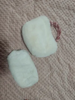 Bolso de fiesta blanco con asa rosa palo