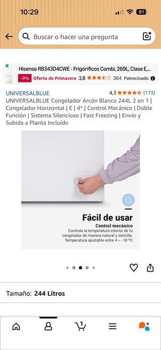 Congelador Horizontal Universal Blue