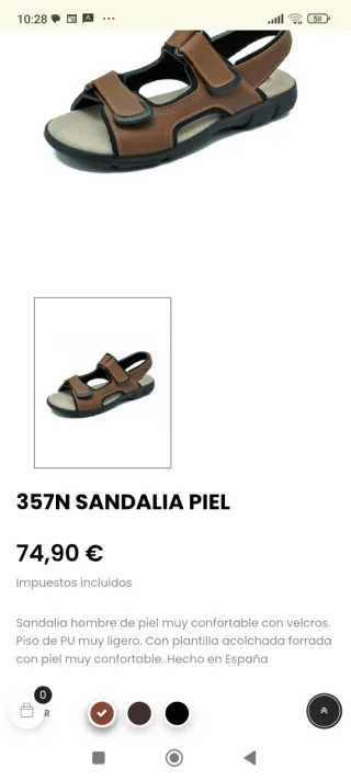 Sandalias de piel hombre talla 40