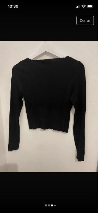 Jersey negro manga larga mujer