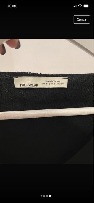 Jersey negro manga larga mujer