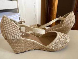 Sandalias Esparto Beige Talla 40