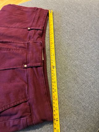 Pantalón C&A High Wide Leg burdeos