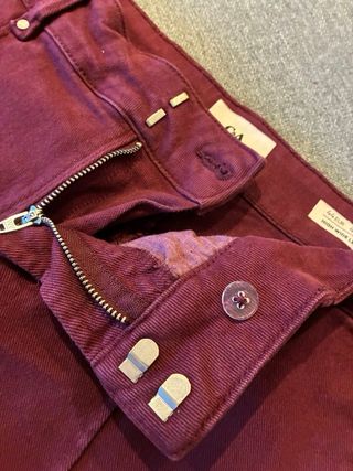 Pantalón C&A High Wide Leg burdeos