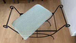 Banqueta Asiento Tela y Metal