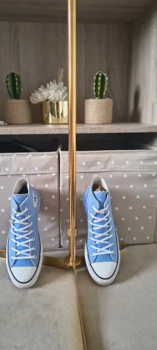 Converse con plataforma All Star azules talla 39,5