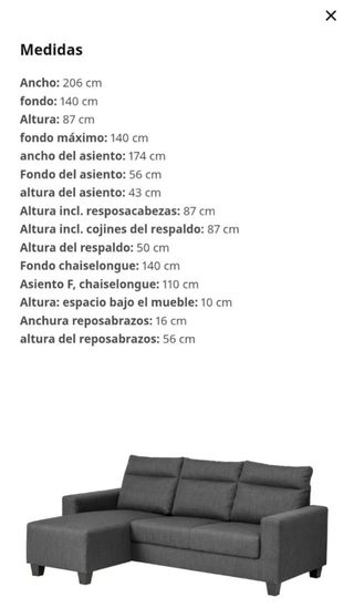 Sofá Ikea Bollstäns Gris Chaise Longue