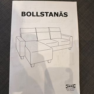 Sofá Ikea Bollstäns Gris Chaise Longue