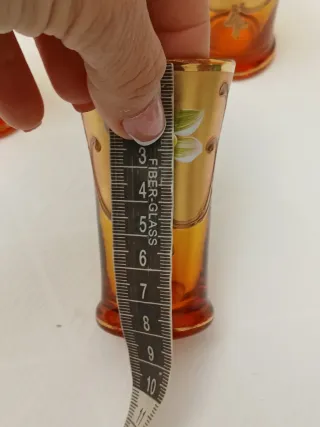 Set 4 Bicchieri Murano Vintage Oro Arancio