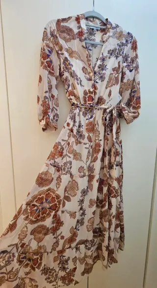 Vestido boho estampado flores talla M