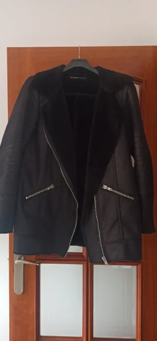 Abrigo Aviador Stradivarius Negro