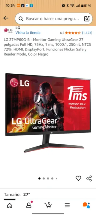 Monitor LG 27 75Hz Full HD